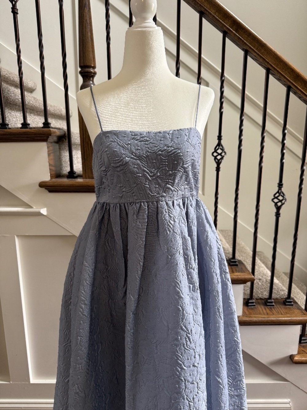 Molly Green Periwinkle Empire Babydoll Midi Dress